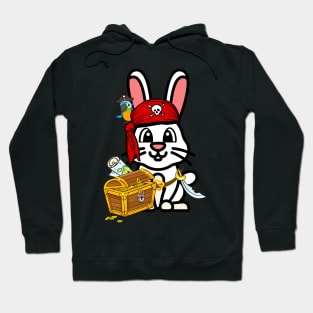 Cute bunny is a pirate Hoodie